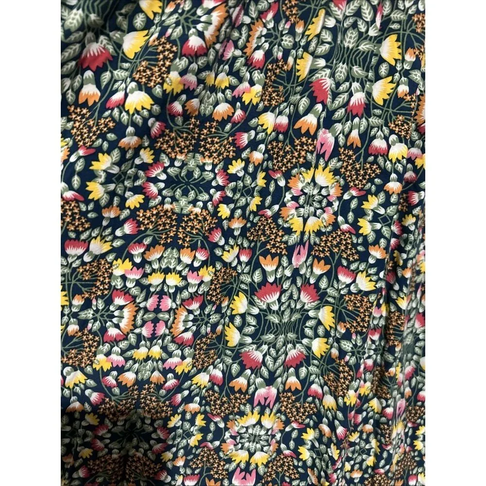 EVIE Green Floral Midi Dress Women’s size M Boho Festival Cottagecore - Picture 7 of 14